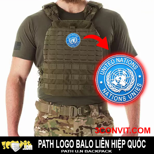 Path logo phù hiệu U.N dán balo