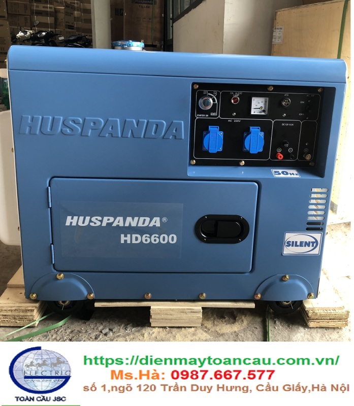 Máy phát điện dầu giảm âm HUSPANDA HD6600