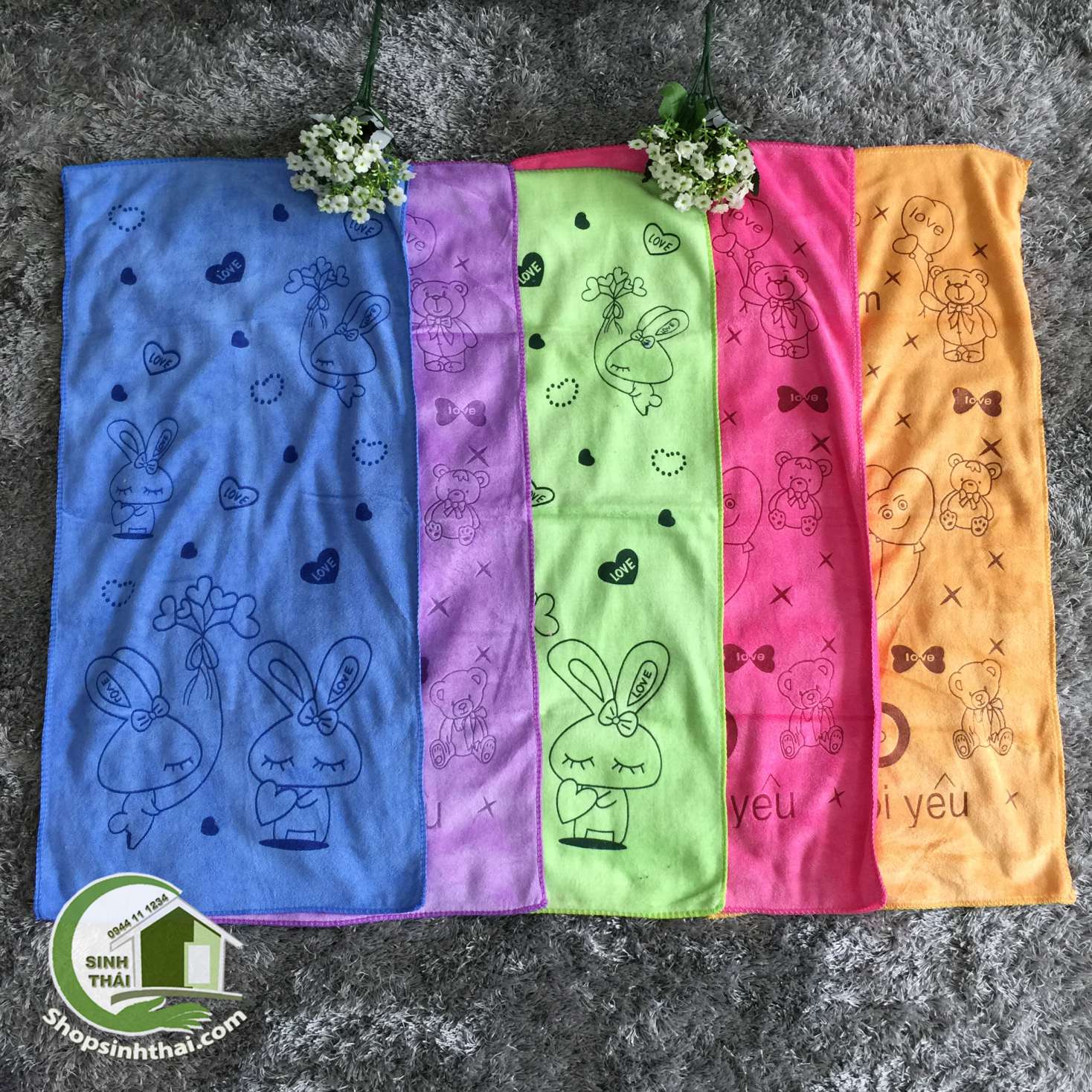 Khăn Tắm Siêu Mềm Mịn Siêu Thấm Nước 100 Cotton - giao màu ngẫu nhiên