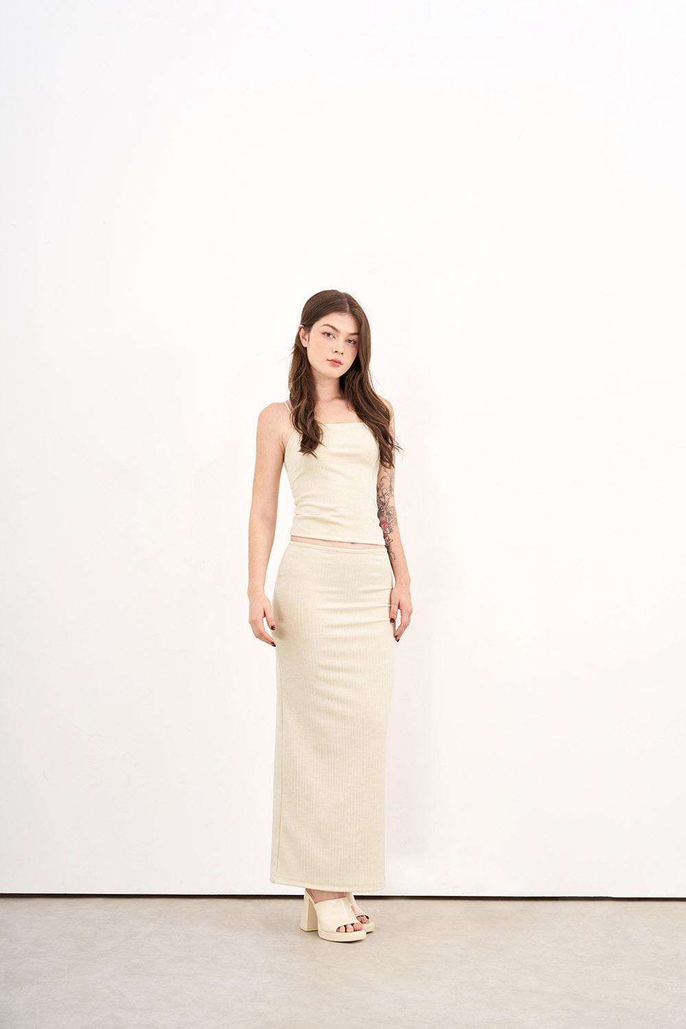 [OUTLET SALE] DOTTIE - Chân váy thun vải sần - S0179
