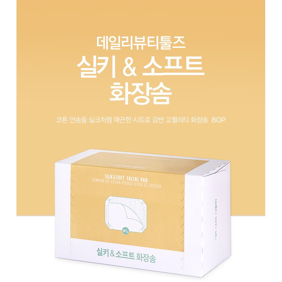 Bông Tẩy Trang Silky&Soft Facial Pad (80 miếng)