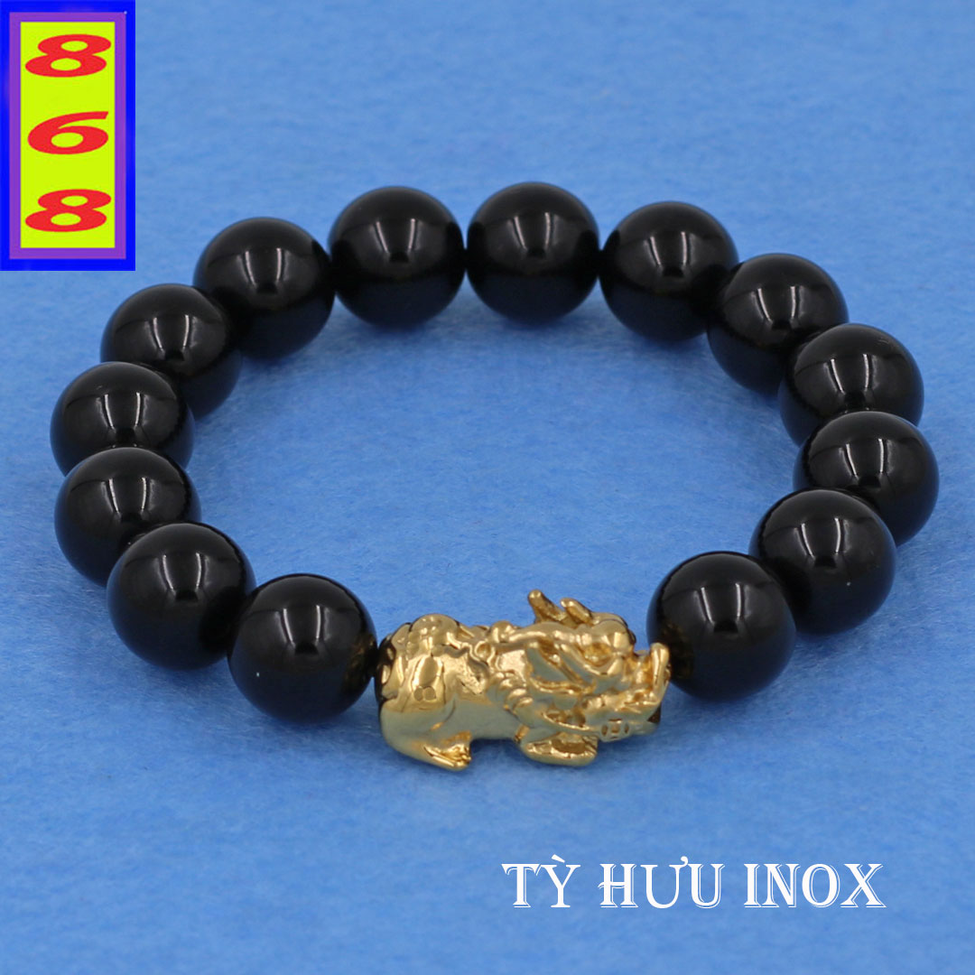 Necklace chain quartz Black 12 Cup charm maidservant retired stainless steel-Case par glass par rustic-Round hand maidservant retired feng shui 868, bracelet chain beads