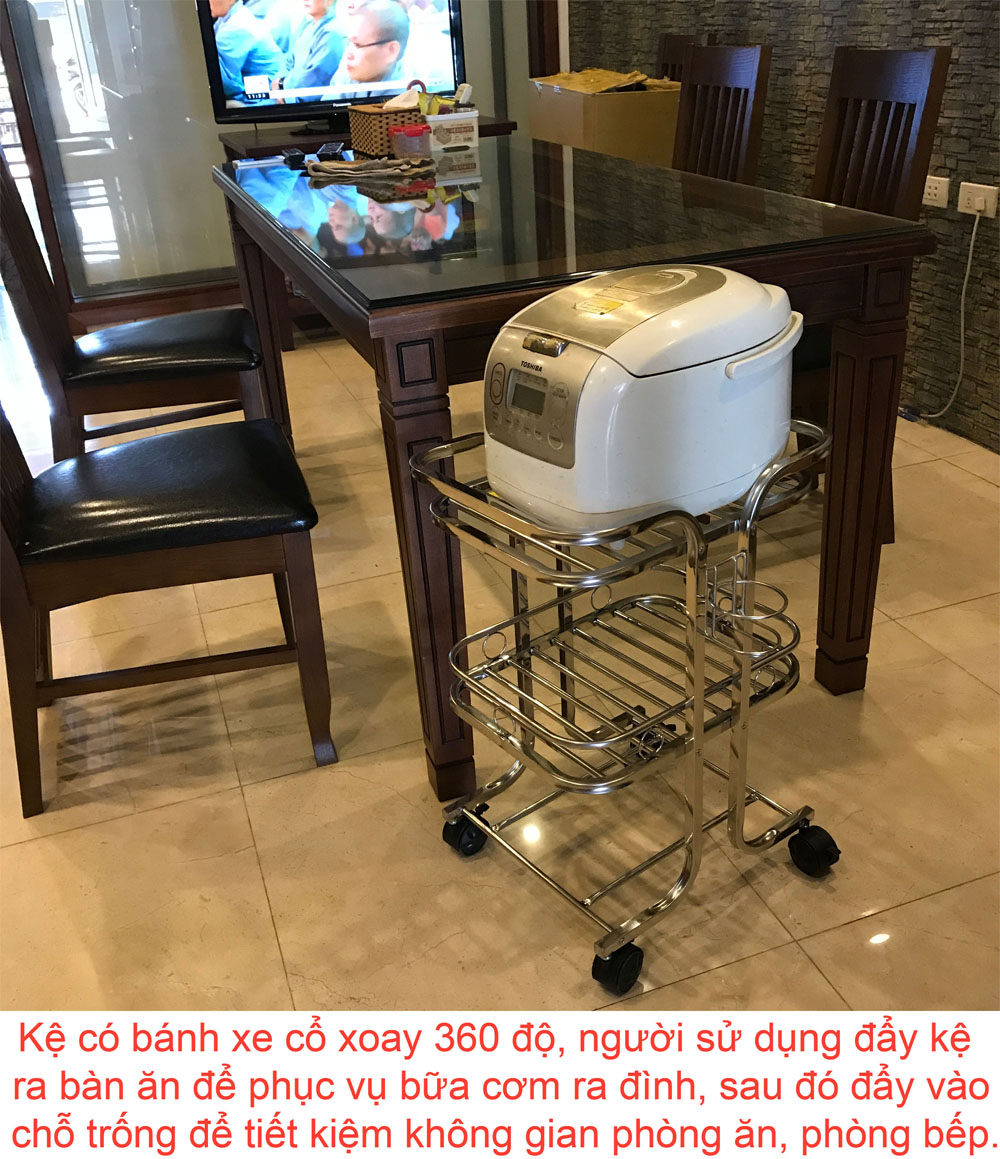 Kệ để nồi cơm điện cho bàn ăn