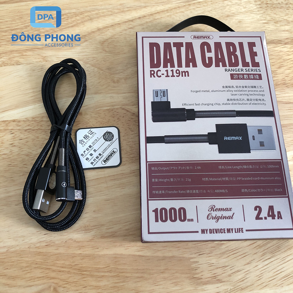 Cáp Sạc Nhanh Remax RC-152m Cổng Micro USB Chính Hãng
