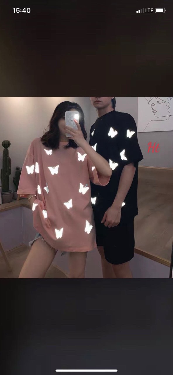 SET ÁO ĐÔI PHẢN QUANG HÌNH BƯỚM NAM NỮ ĐẦY CÁ TÍNH