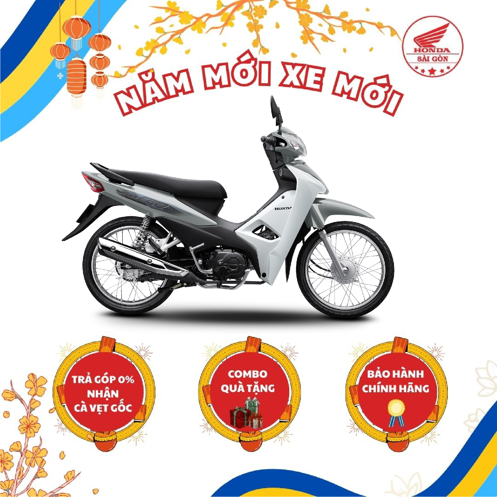 [HCM][Xe máy trả góp 0%] - Xe Máy Honda WAVE ALPHA 2024 - Phiên Bản Cổ Điển