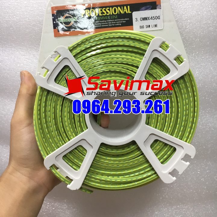 Cước cắt cỏ, cước phát cỏ gai màu xanh (cuộn 20m)