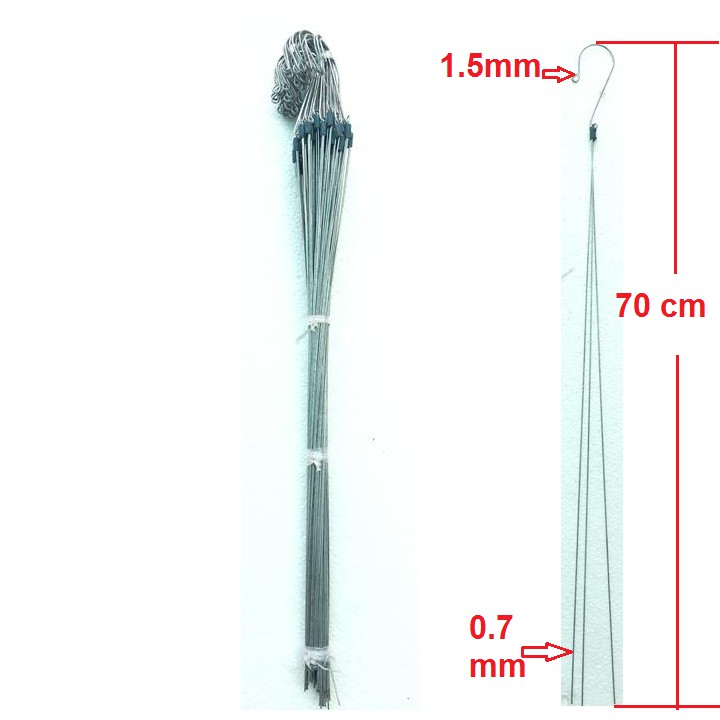 Móc treo lan 3 nhánh dây kẽm dài 70cm sét 10 chiếc