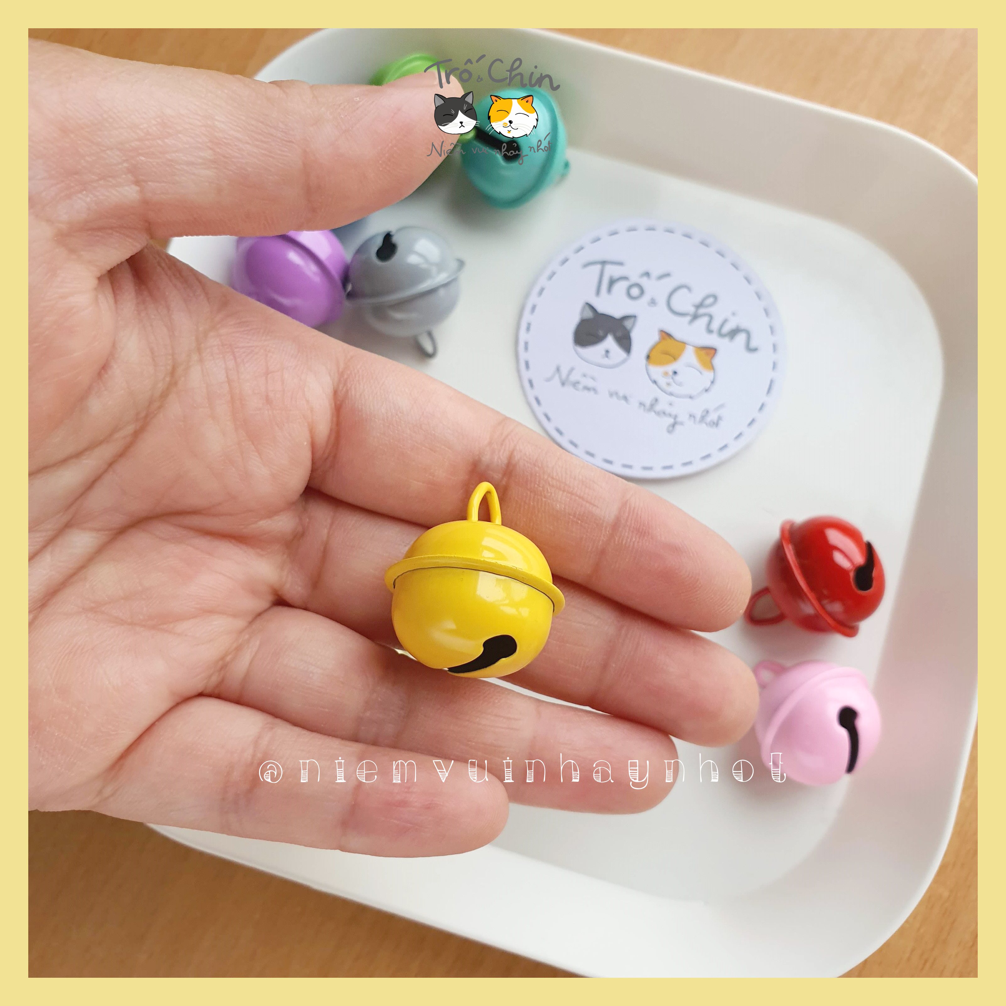 Chuông trang trí 22mm nhiều màu để lựa chọn
