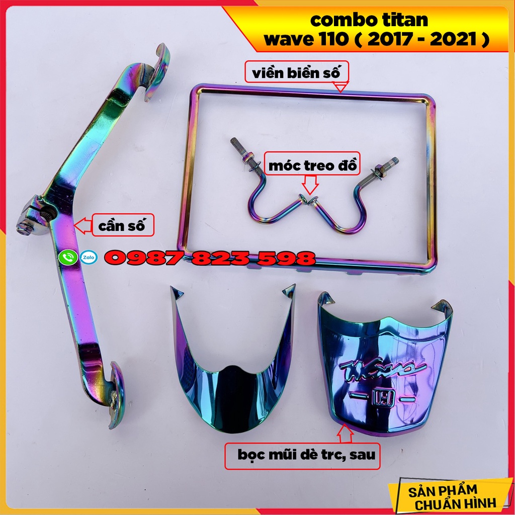 Combo 5 món Titan Wave 110 (2017 - 2022) - Combo Titan 7 màu Wave A 110 ( Như Ảnh)