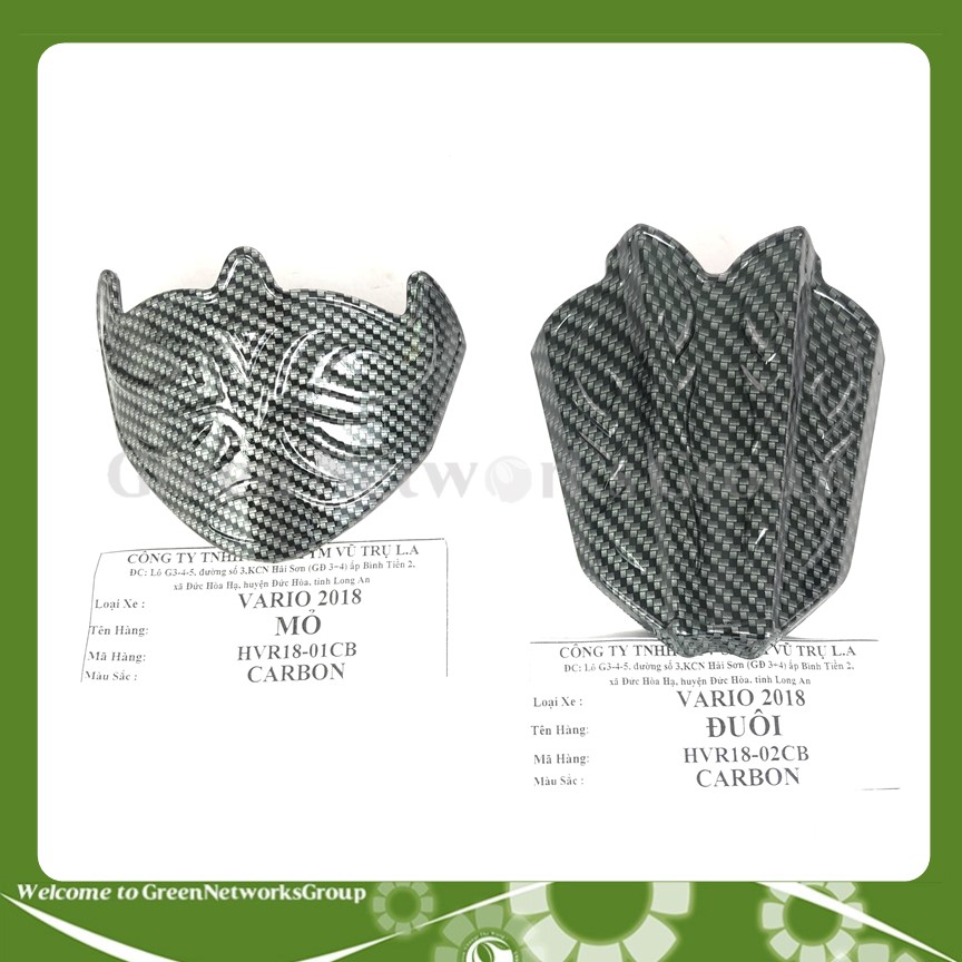 [HCM]Ốp mỏ dè trước sau Vario Carbon Greennetworks