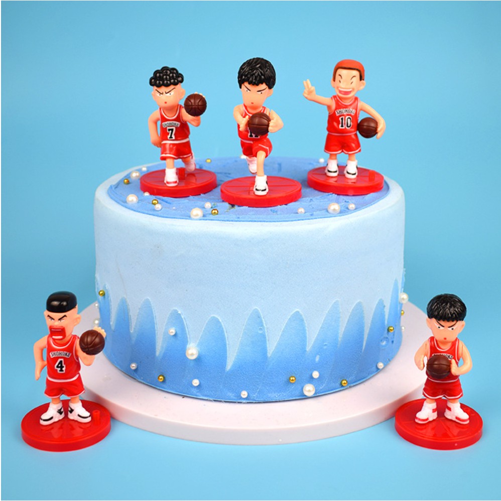 Set cầu thủ bóng rổ trang trí bánh kem