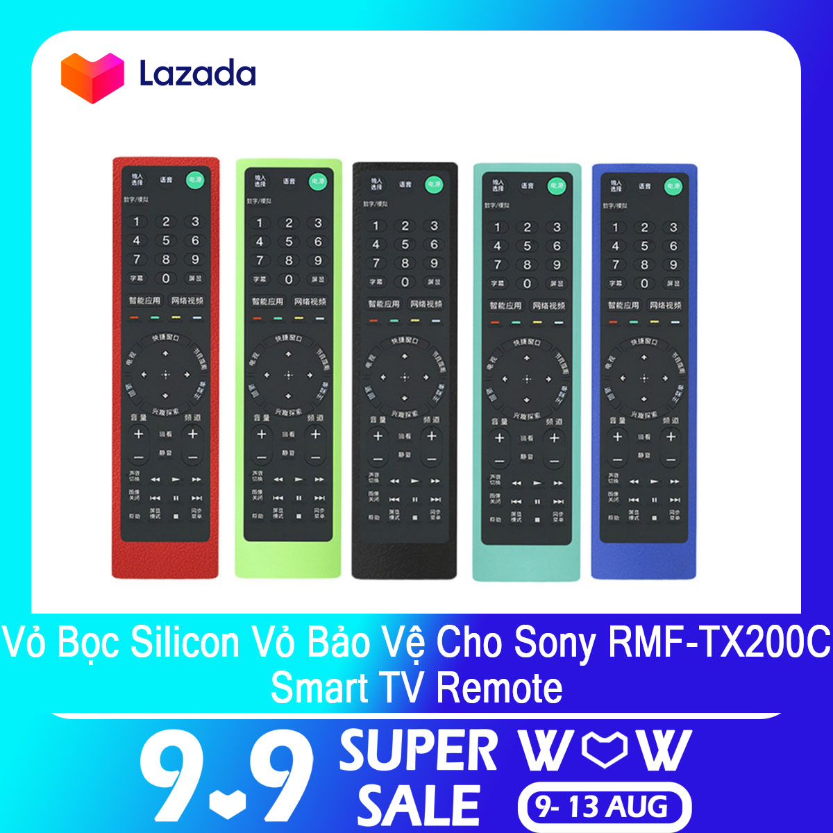 Vỏ Bọc Silicon Vỏ Bảo Vệ Cho Sony RMF-TX200C Smart TV Remote