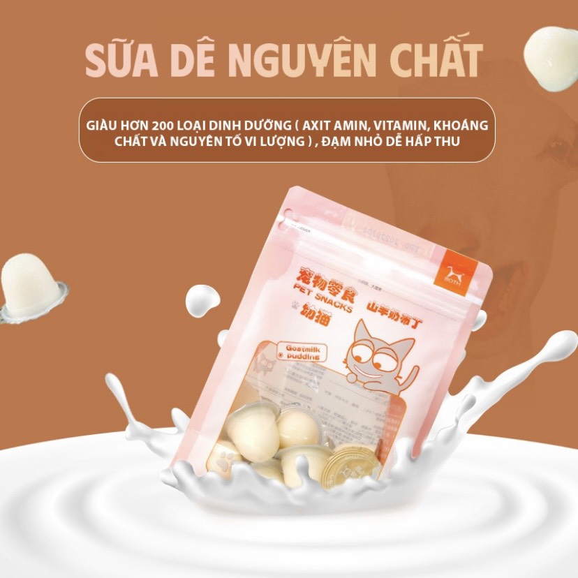 Thạch Pudding Sữa Dê Dùng Được Cho Chó Mèo Con và Chó Mèo Lớn