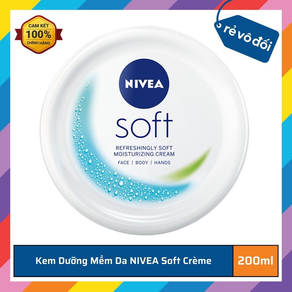 Nivea Soft creme moisturizer 50ml/ 200ml-Thailand