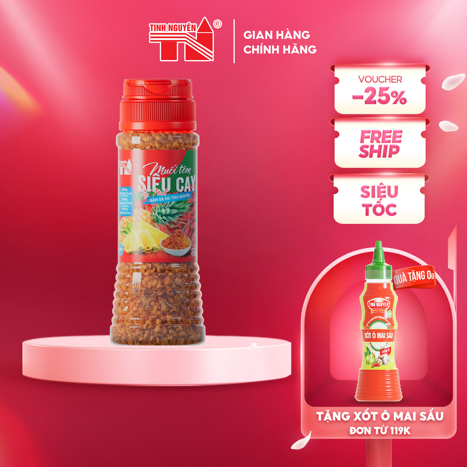 Muối Tôm Siêu Cay Tây Ninh Tinh Nguyên (95g)
