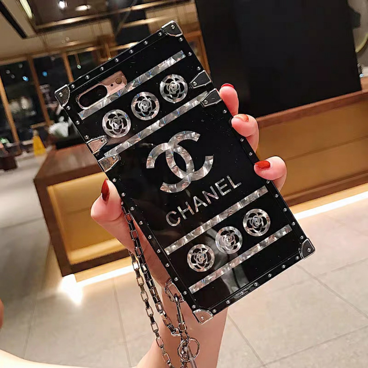 HCM]Ốp lưng vuông Chanel/Gucci dành cho iPhone 7/7P 8/8P/ 11/11 PRO/11 PRO  MAX 12/12 PRO/ 12PRO MAX/ 12 MINI X/XS/XS MAX/XR 
