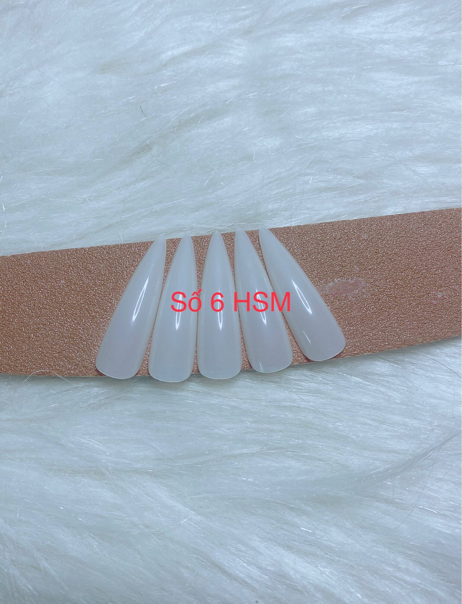 Móng up HSM nhọn lẻ size 0-9 túi 50 móng