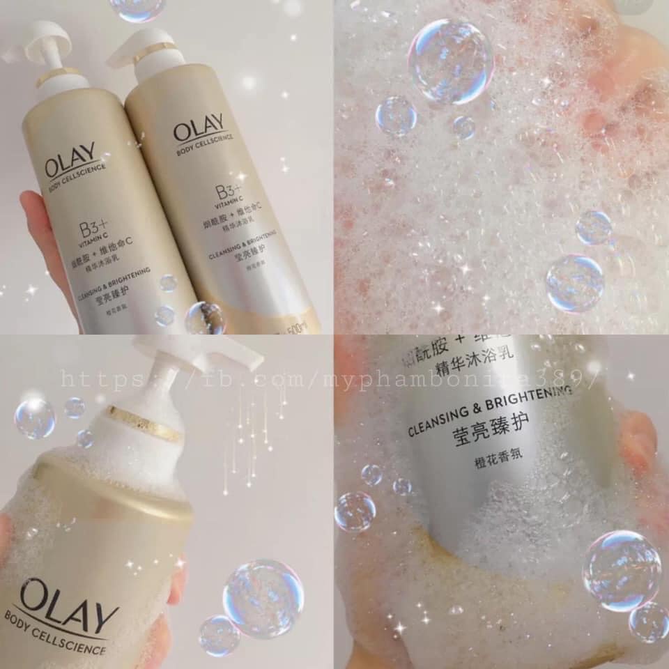 Sữa tắm trắng da body Olay B3 Vitamin C 500ml