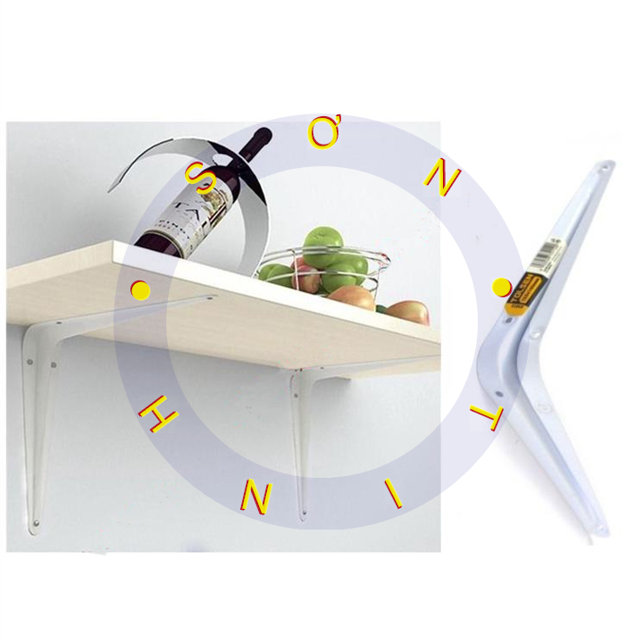 1 Bản lề giá đỡ kệ decor góc vuông eke ê ke con sơn chữ L đủ kích thước TOLSEN chất liệu thép carbon cứng chắc cao cấp