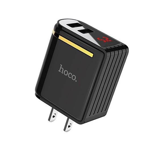 Củ Sạc Sạc Nhanh 2 Cổng Usb 12W Có Màn Hình Led Hoco C39