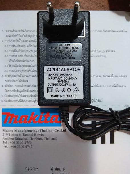 Sạc pin cho pin máy khoan pin 21vôn-1a, Madein Thaí lan, Hàng theo máy  khoan  makita, total. hitachi, ...