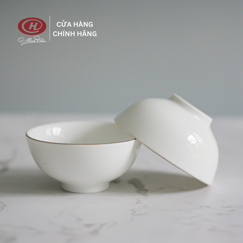 Bát Chấm Viền Vàng 9cm - Sứ Minh Châu