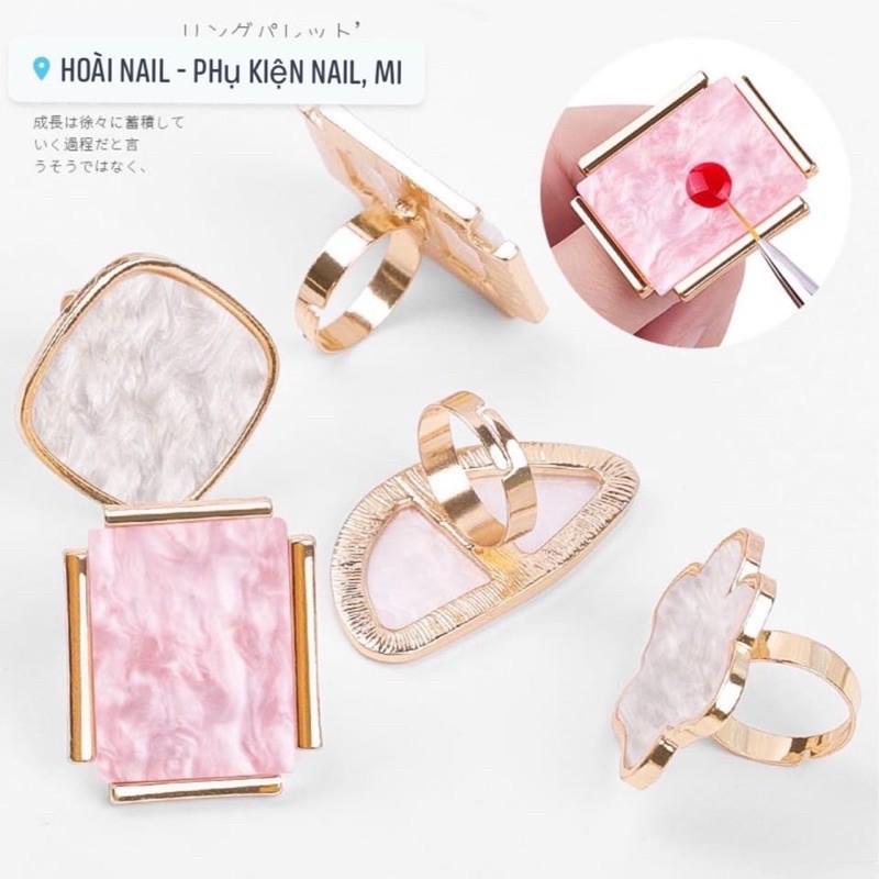 nhẫn pha màu ( giao mẫu ngẫu nhiên) phụ kiện nail