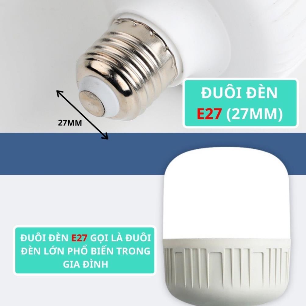 Bộ combo 2 bóng đèn Led trụ 40W Siêu sáng tiết kiệm điện Đuôi đèn E27 kín nước ánh sáng Trắng - Bảo hành 12 tháng, dùng trong nhà, ngoài trời