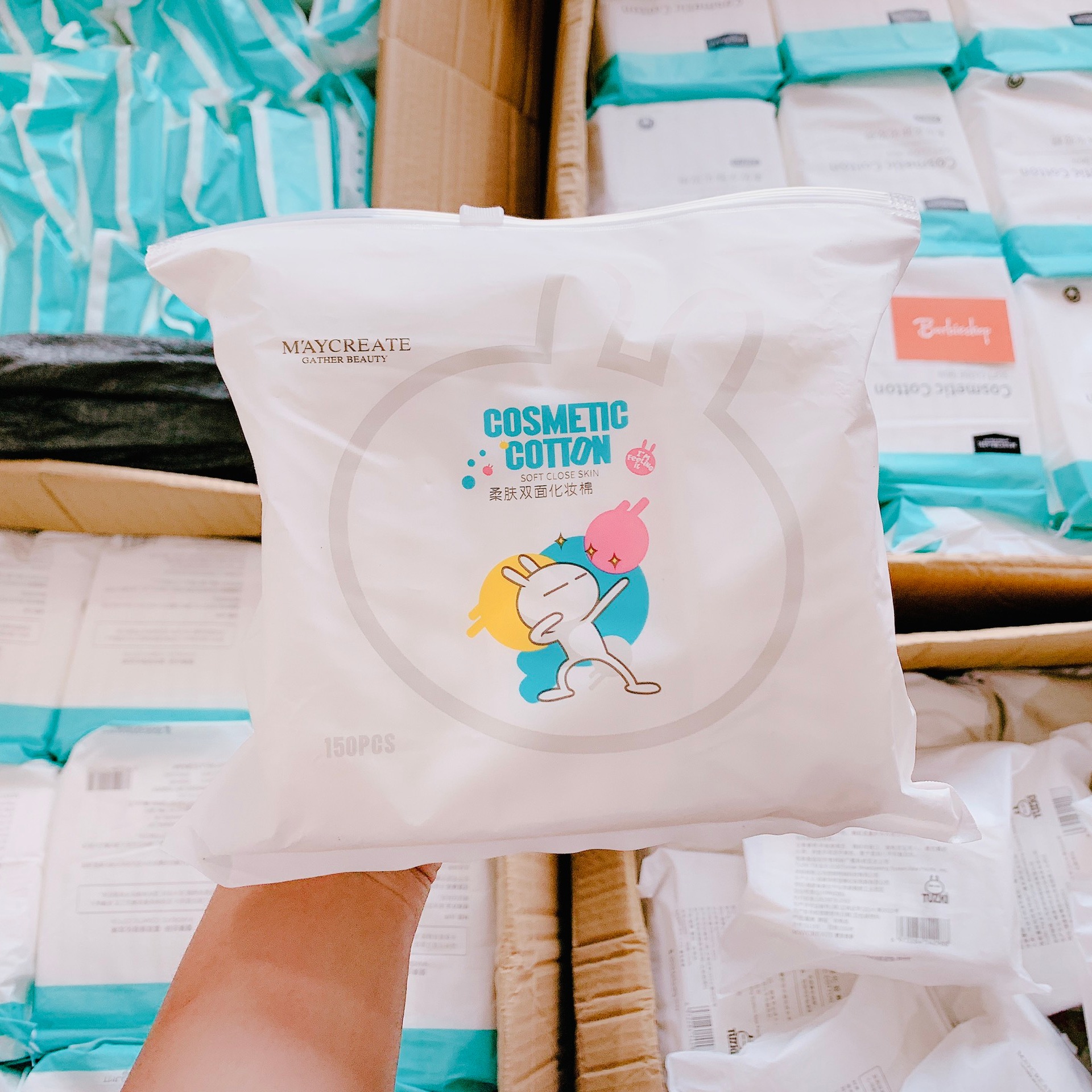 Bông Tẩy Trang Thỏ Maycreate Cosmetic Cotton 150 Miếng