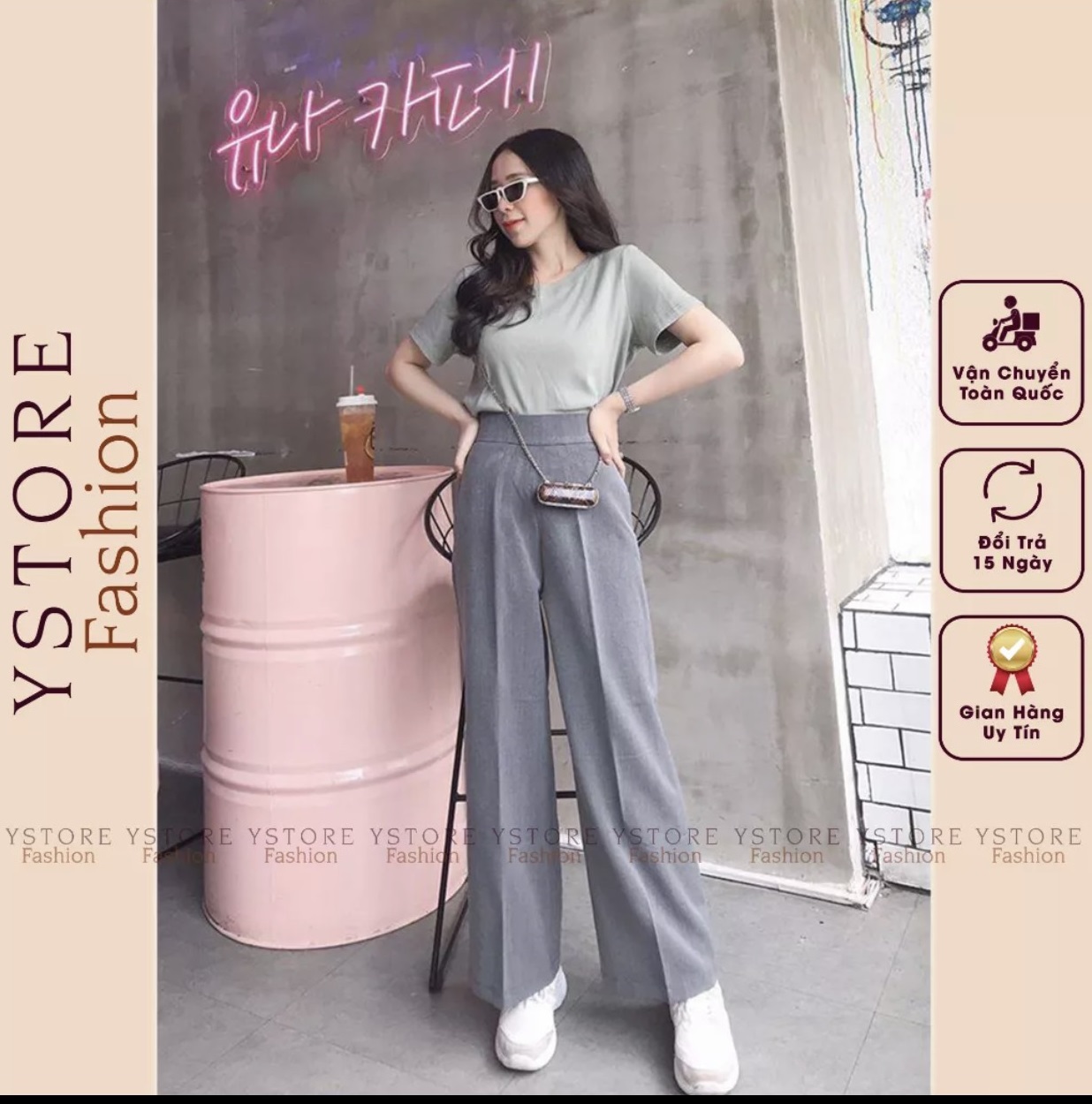 ❤️Quần Ống Suông BIGSIZE 80kg Khóa Sườn❤️ Quần Cạp Lưng Cao Cực Sang Chảnh Hot Trend.