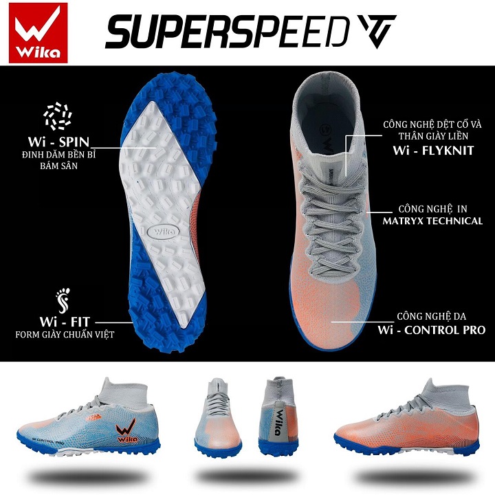 Giày Bóng Đá Wika Super Speed VT Chính Hãng