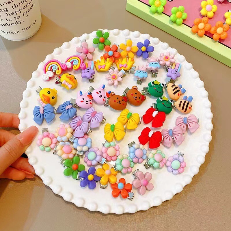 Set 10-20 kẹp tóc nhiều hình đáng yêu cho bé gái