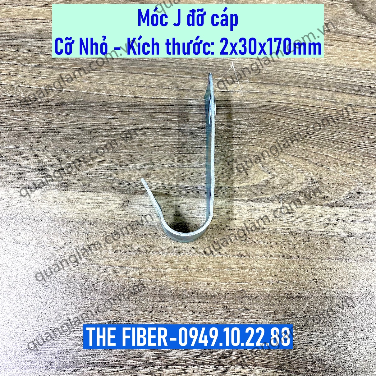 Móc J đỡ cáp quang cáp điện treo cột