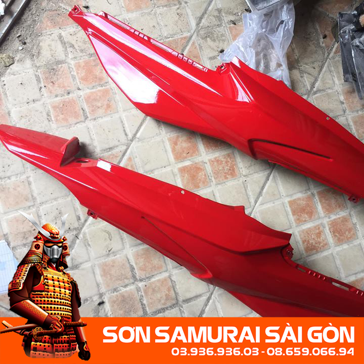 Sơn samurai h722 màu đỏ sơn chính hãng - sơn phun xe máy kurobushi/ samurai sài gòn