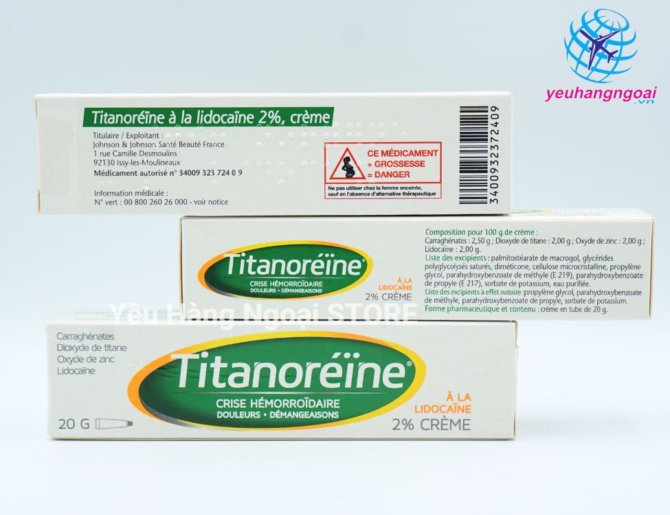 Kem bôi Trĩ Pháp Titanoreine 20g.
