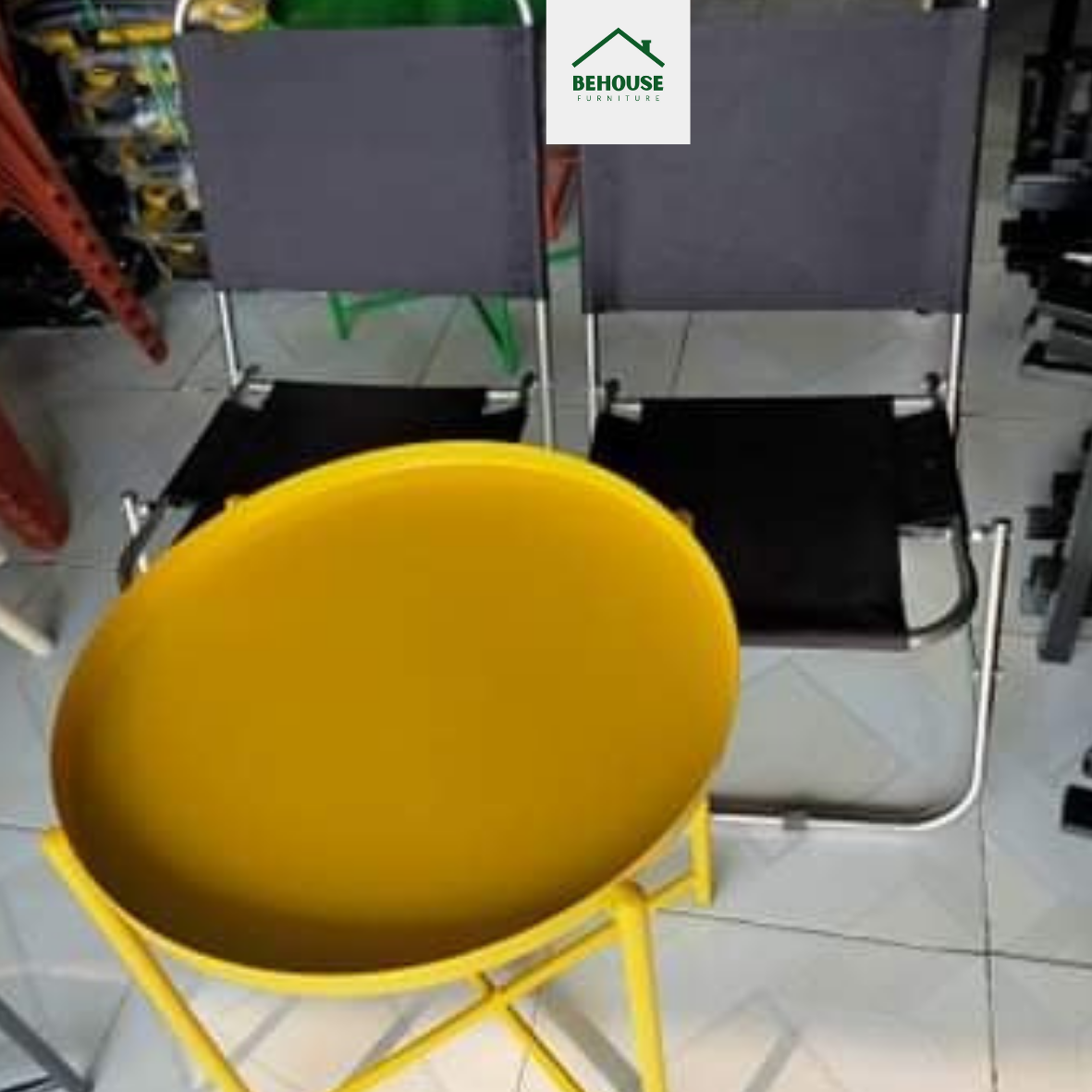 Ghế xếp inox cà phê cafe vải bố