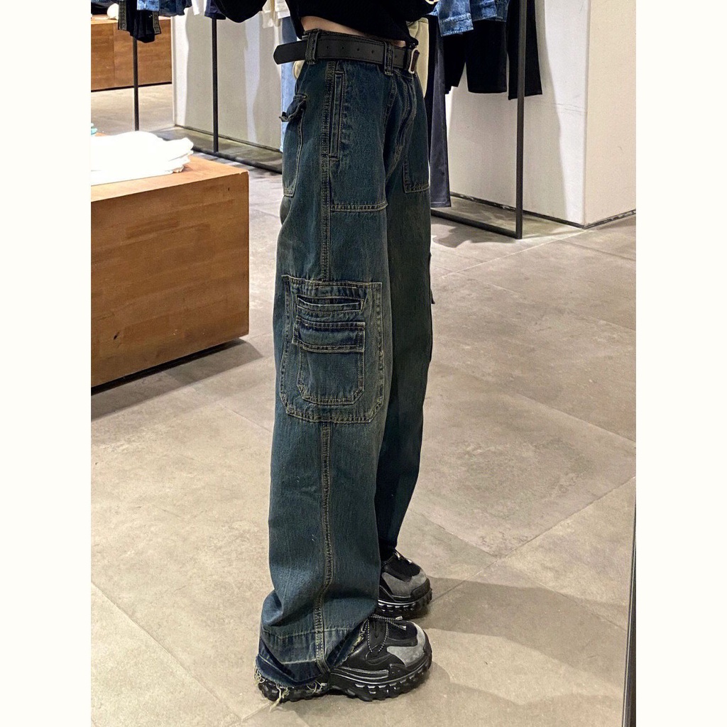 ۩Muse quầnốngrộng quần nữ jean American vintage jeans 2023 NEW 071808
