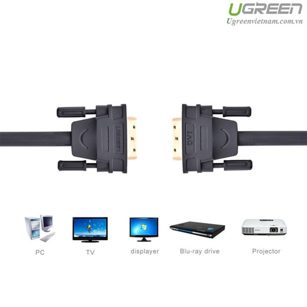 Cáp DVI Ugreen 11607 dài 3 Mét - Hàng Chính Hãng