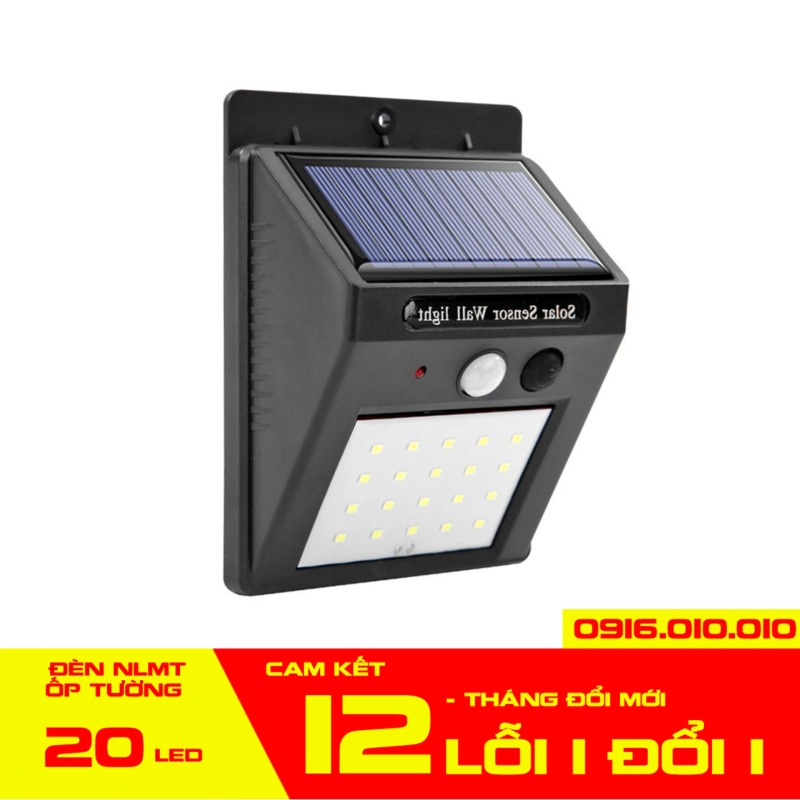Đèn năng lượng mặt trời cảm biến hồng ngoại 100 - 40 - 30 - 20 LED - Đèn năng lượng mặt trời cảm biến chuyển động ốp tường