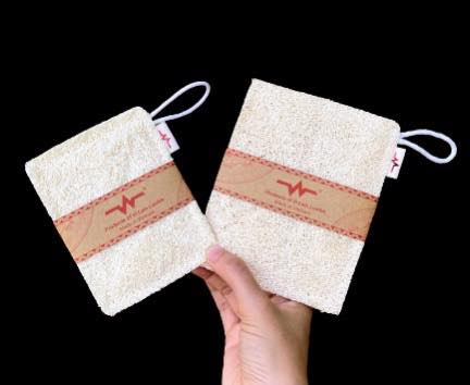 (VI LÂM) Set 2 Miếng rửa bát xơ mướp Sạch dầu mỡ, thân thiện với môi trường (Natural loofar dish clean) Koshka Home