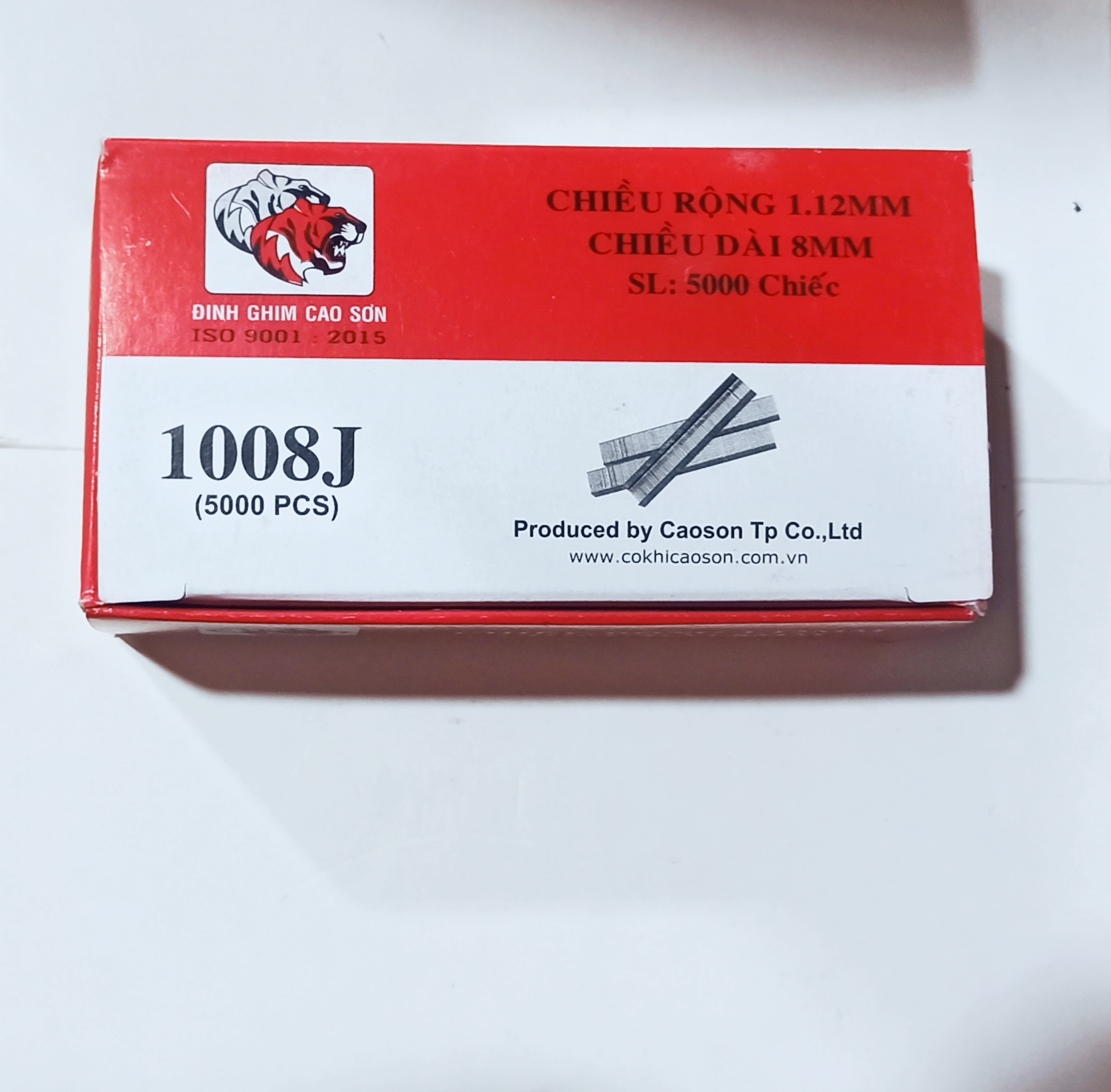 Đinh công nghiệp cao cấp, Đinh U, Đinh ghim 1008J, Hộp 5000 đinh thép mạ kẽm chống gỉ