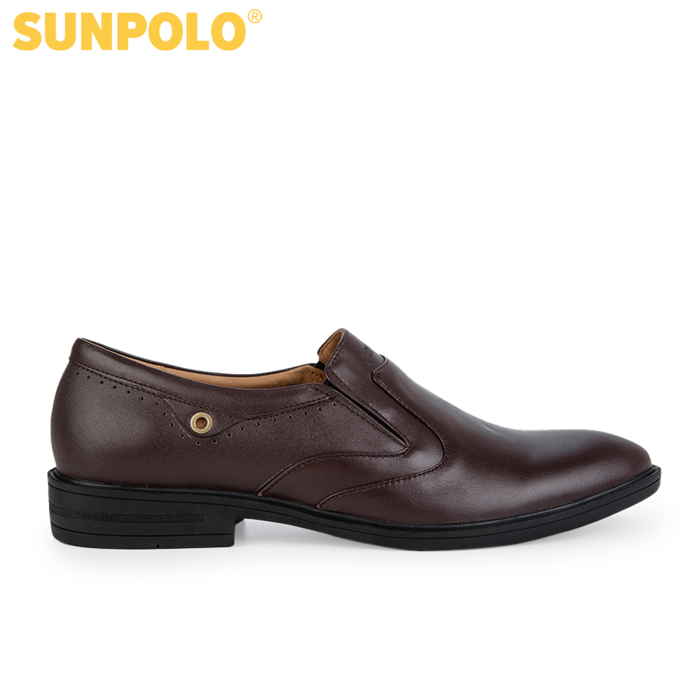 Giày Tây Nam Da Bò SUNPOLO SUMU0112 (Đen, Nâu)