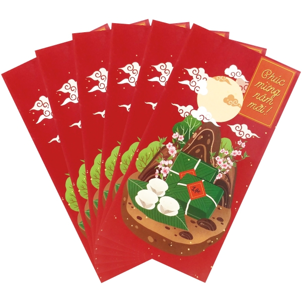 Bộ 6 Bao Lì Xì - Greenwood LX58