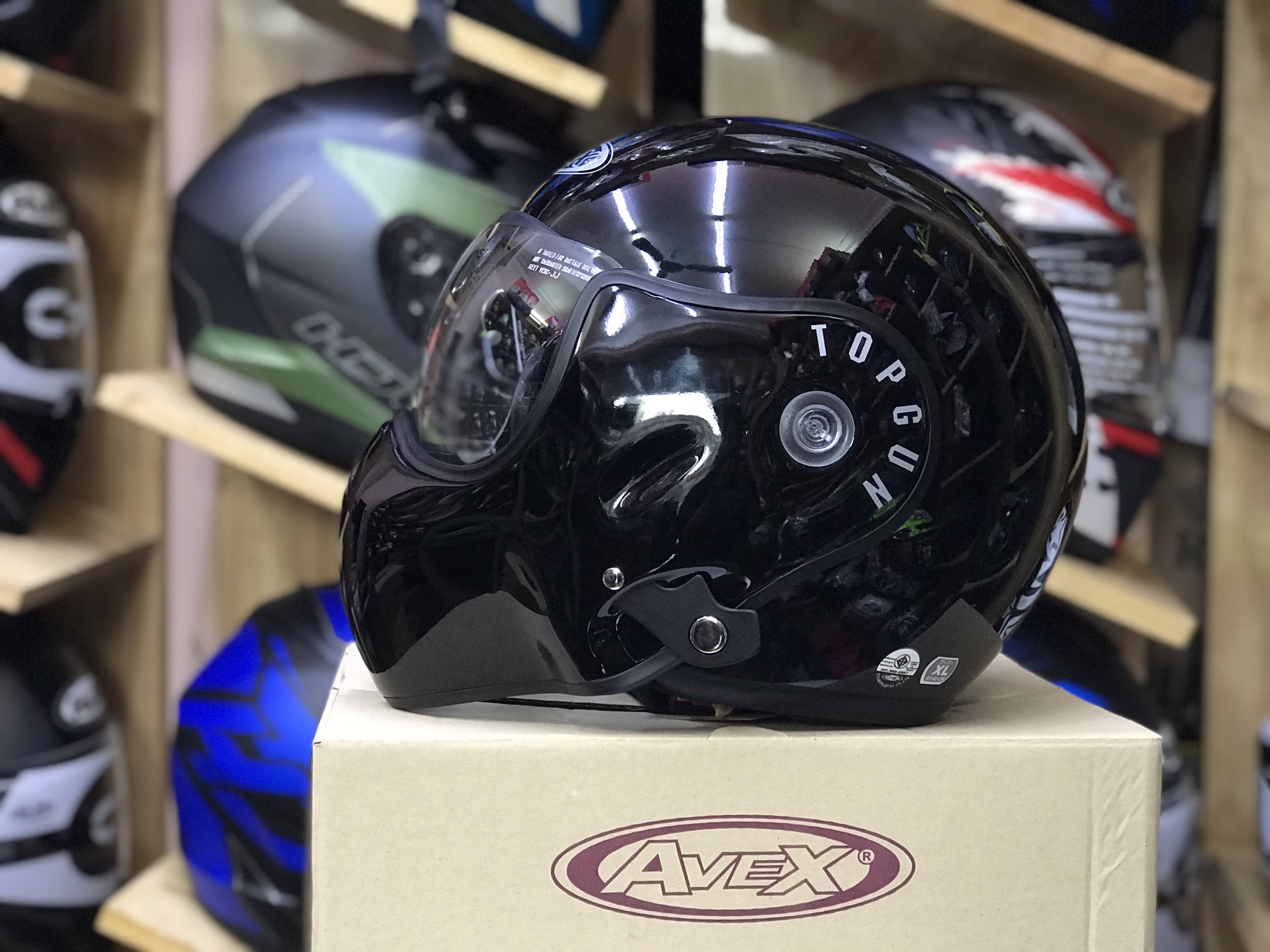 Mũ bảo hiểm fullface lật hàm AVEX TOPGUN nhập khẩu Thái Lan
