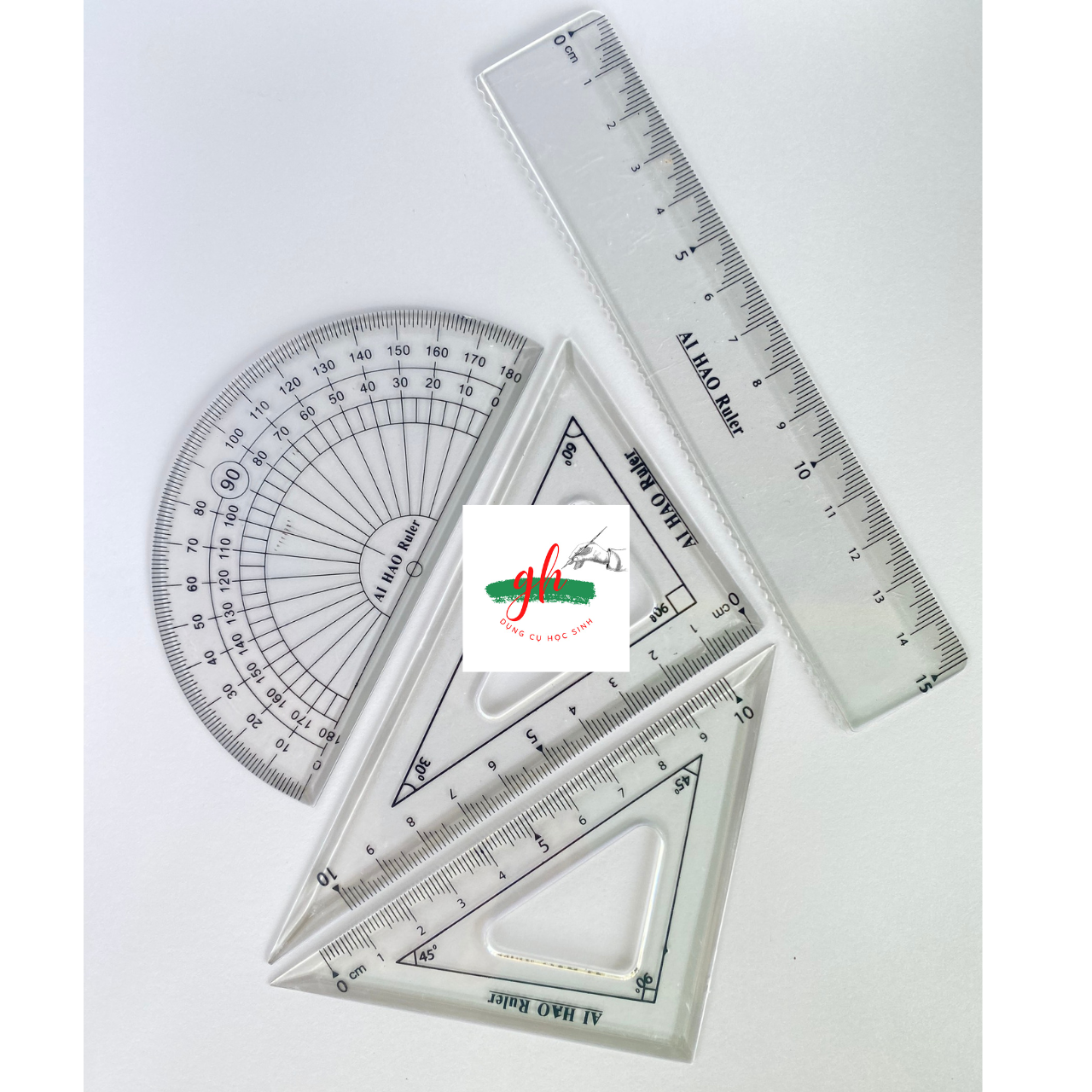 Good quality 6040 cartoon ruler set/Full Set math ruler for students