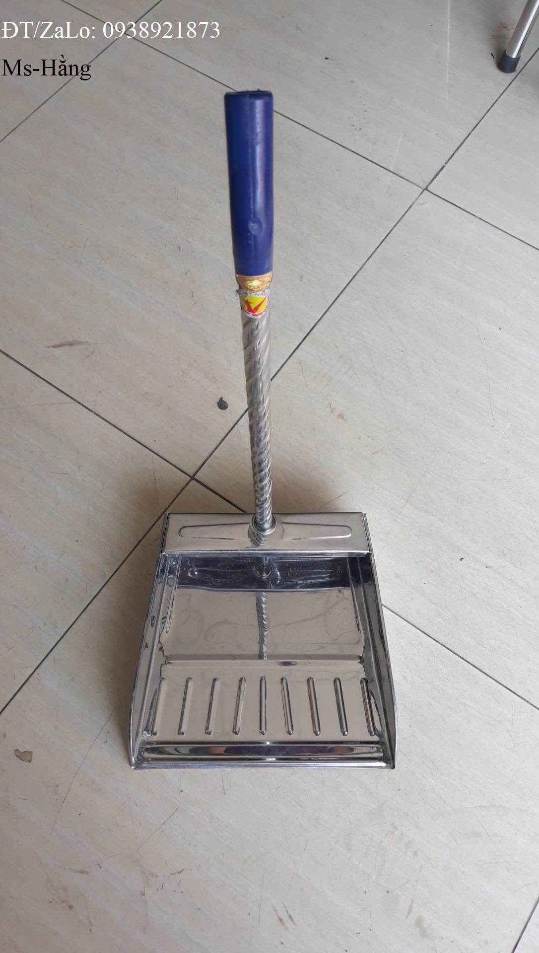 - ky hót - ky hốt rác inox cao cấp cỡ nhỏ cán dài - mã: ts01ind – tr1 -