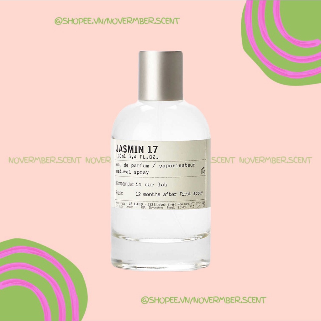 Nước hoa dùng thử le labo jasmin 17 - ᴛᴇsᴛᴇʀ 5ᴍʟ/10ᴍʟ/20ᴍʟ