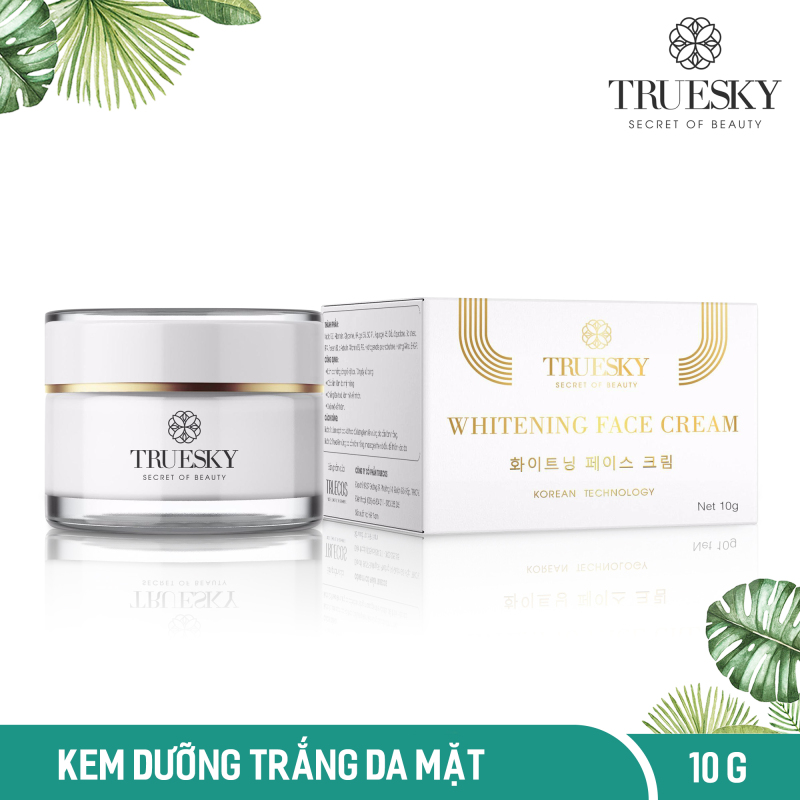 Kem dưỡng trắng da mặt Truesky chiết xuất ngọc trai hồng y 10g - Whitening Face Cream
