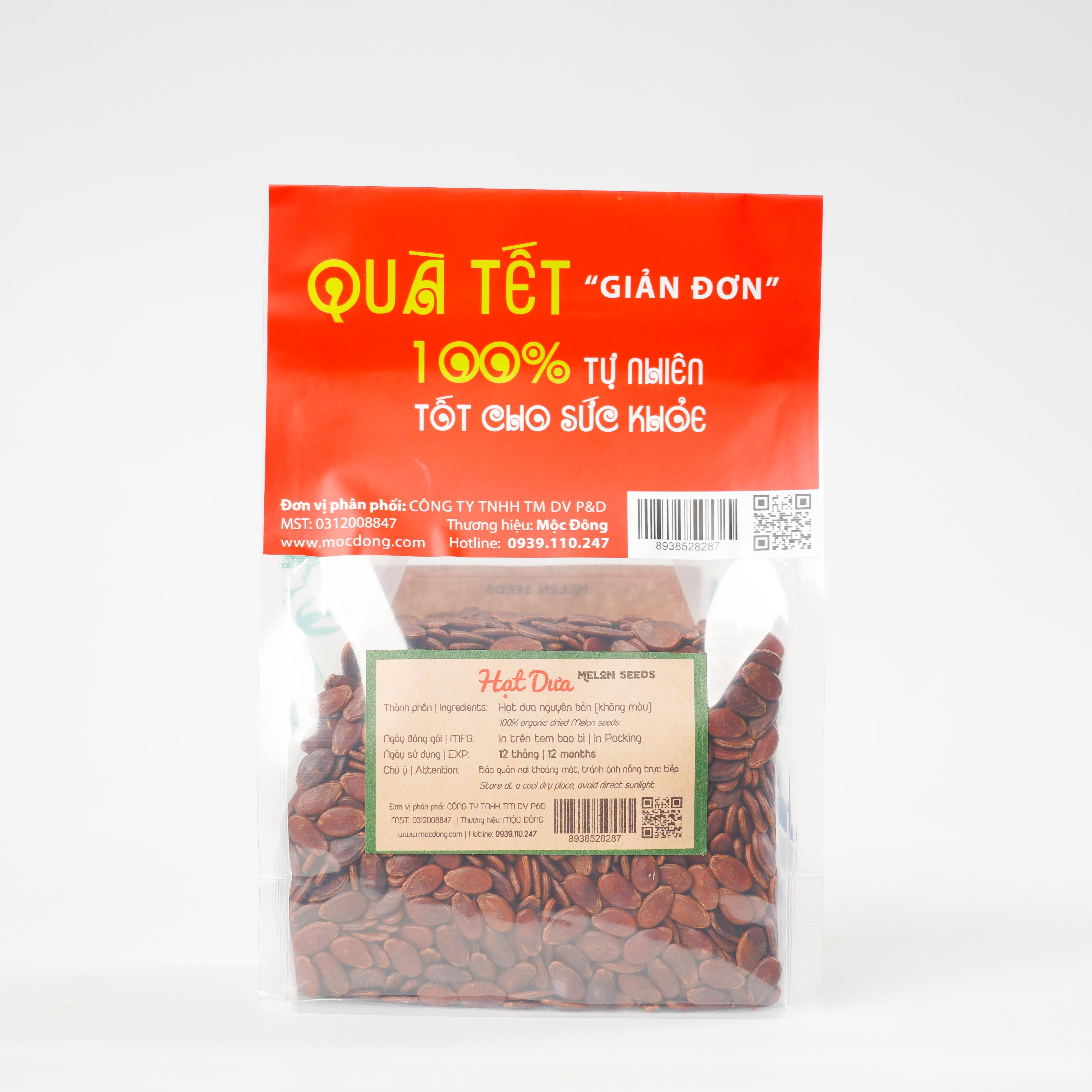 [Quà tặng Tết] Túi 500gr Hạt dưa không màu